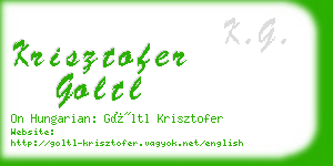 krisztofer goltl business card